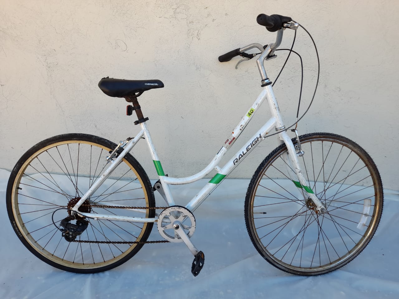 Raleigh white hot sale bike