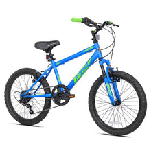 Load image into Gallery viewer, BCA 20&quot; Crossfire 6-Speed Boys Mountain Bike, Blue/Green
