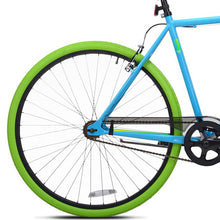 Load image into Gallery viewer, Kent 700C Mens Ridgeland Hybrid Bike, Blue/Green
