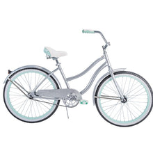 Load image into Gallery viewer, Huffy 24&quot; Cranbrook Girls Cruiser Bike with Perfect Fit Frame, Silver
