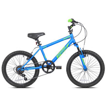 Load image into Gallery viewer, BCA 20&quot; Crossfire 6-Speed Boys Mountain Bike, Blue/Green
