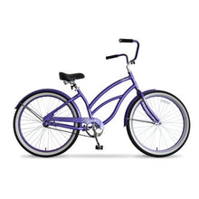Load image into Gallery viewer, Hyper Bicycles 26 In Womens Beach Cruiser Purple
