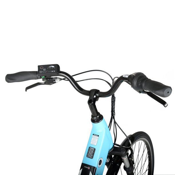 Hyper E Ride Electric Bike 36 Volt Battery 700C Wheels Blue BicycleYAAD