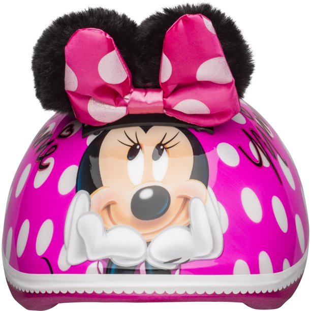 Bell Disney Minnie Mouse Pom Pom Ears Bike Helmet, Punch Pink, Toddler 3 (48-52cm)