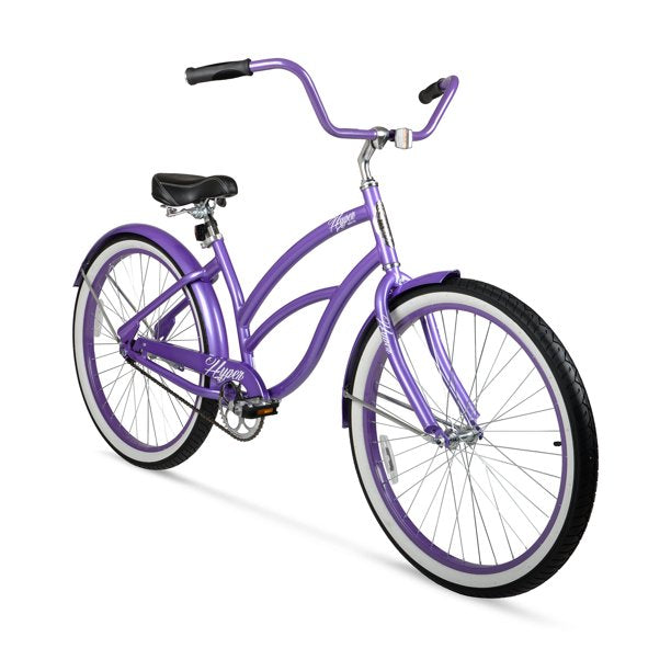 Hyper Bicycles 26 In Womens Beach Cruiser Purple
