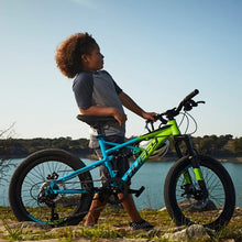 Load image into Gallery viewer, Huffy 20-inch Oxide Boys Mountain Bike for Kids , Lime / Blue
