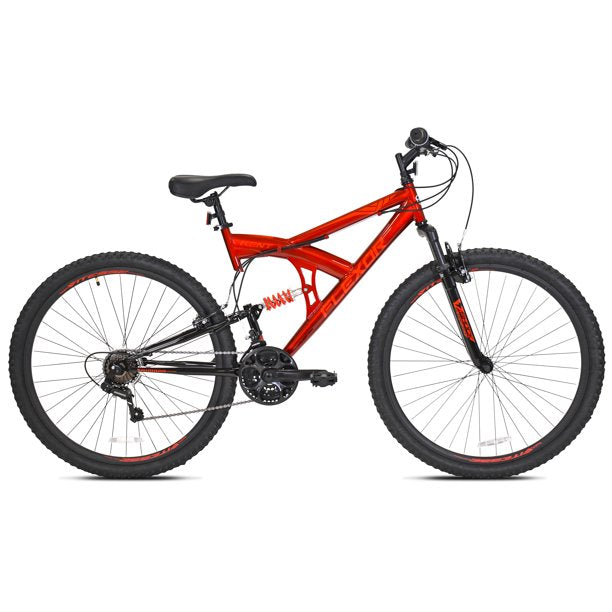 Kent 29 Flexor Mens Dual Suspension Mountain Bike Blue and Red BicycleYAAD