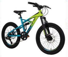 Load image into Gallery viewer, W8 Huffy-20-inch-Oxide-Boys-Mountain-Bike-for-Kids-Lime-Blue
